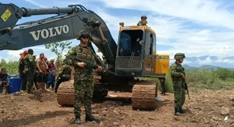 Millonario golpe a las finanzas de las disidencias: destruyen dos unidades de minería ilegal en Coyaima, Tolima